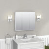 Zenna Home Tri-View Beveled 30 in. x 26 in. Surface Mount Medicine Cabinet