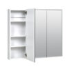 Zenna Home Tri-View Beveled 30 in. x 26 in. Surface Mount Medicine Cabinet