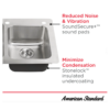 Montvale 33" x 22" Stainless Steel Double Bowl All-In-One Sink reduced noise and vibration