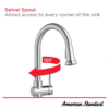 Montvale 33" x 22" Stainless Steel Double Bowl All-In-One Sink swivel spout