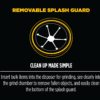 Removable splash guard logo