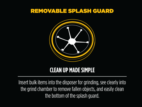Removable splash guard logo