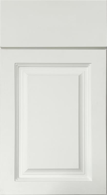 raised white cabinet