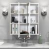 Zenna Home 24 in. × 26 in. Tri-View Framed Surface Mount Medicine Cabinet