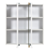 Zenna Home 24 in. × 26 in. Tri-View Framed Surface Mount Medicine Cabinet