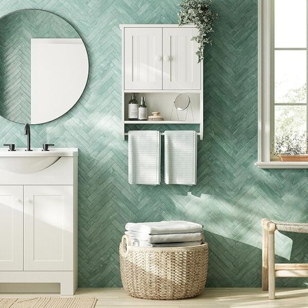 Zenith Cottage 19 in. x 25 in. White Bathroom Wall Cabinet