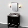 Zenna Home 16 in. × 25 in. Espresso Surface Mount Medicine Cabinet