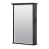 Zenna Home 16 in. × 25 in. Espresso Surface Mount Medicine Cabinet