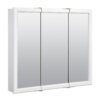 Zenna Home 30 in. × 26 in. Tri-View Framed Surface Mount Medicine Cabinet