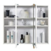 Zenna Home 30 in. × 26 in. Tri-View Framed Surface Mount Medicine Cabinet