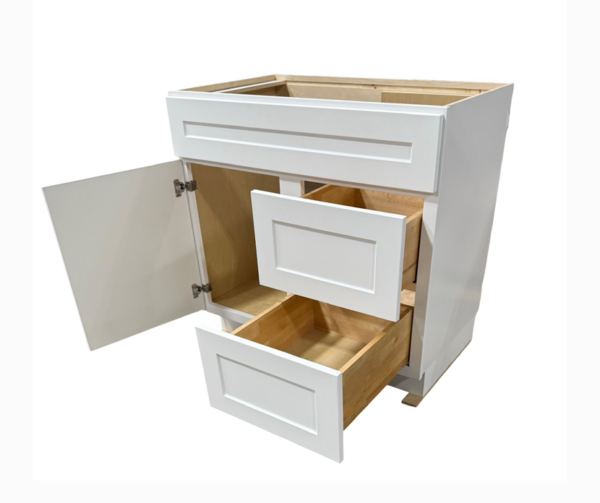 Shaker White 36 in. x 21 in. Vanity Cabinet Without Top