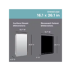 Zenna Home 16 in. × 26 in. Medicine Cabinet