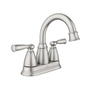 Moen Banbury Two-Handle Centerset Bathroom Faucet In Brushed Nickel