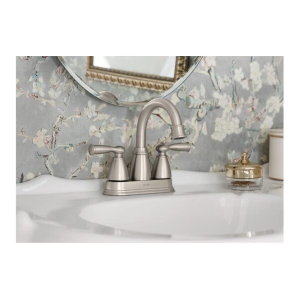 Moen Banbury Two-Handle Centerset Bathroom Faucet In Brushed Nickel lifestyle
