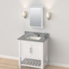 Zenna Home 16 in. × 25 in. White Surface Mount Medicine Cabinet