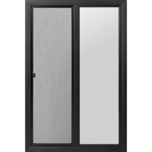 24"x36" 5000 Series Black Vinyl Sliding Ultra Low-E Obscure Tempered Glass Window