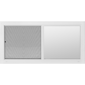36"x18" 5000 Series Retrofit Vinyl Sliding Obscure Tempered Glass Low-E Window