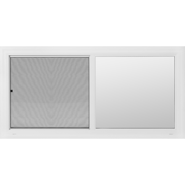 36"x18" 5000 Series Retrofit Vinyl Sliding Obscure Tempered Glass Low-E Window
