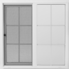 36"x36" Vinyl EZ Trim Clear Low-E Window with Grid