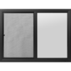 48"x36" 5000 Series Retrofit Black Vinyl Sliding Low-E Window