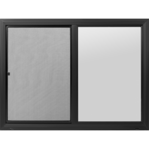 48"x36" 5000 Series Retrofit Black Vinyl Sliding Low-E Window