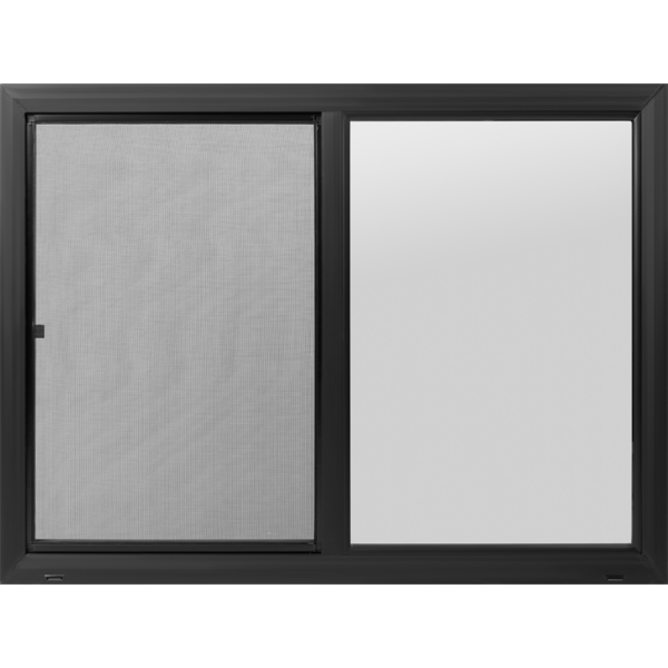 48"x36" 5000 Series Retrofit Black Vinyl Sliding Low-E Window