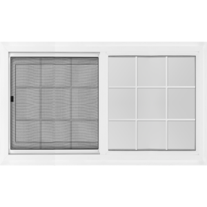 60"x36" Vinyl EZ Trim Clear Low-E Window with Grid