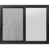 60"x48" Black Vinyl Ultra Low-E Window