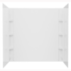 Lyons Classic 60"W x 32"D x 58"H White Bathtub Shower Wall