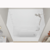 Lyons Classic 60"W x 32"D x 58"H White Bathtub Shower Wall