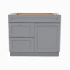 Shaker Gray 36 in. x 21 in. Vanity Cabinet Without Top