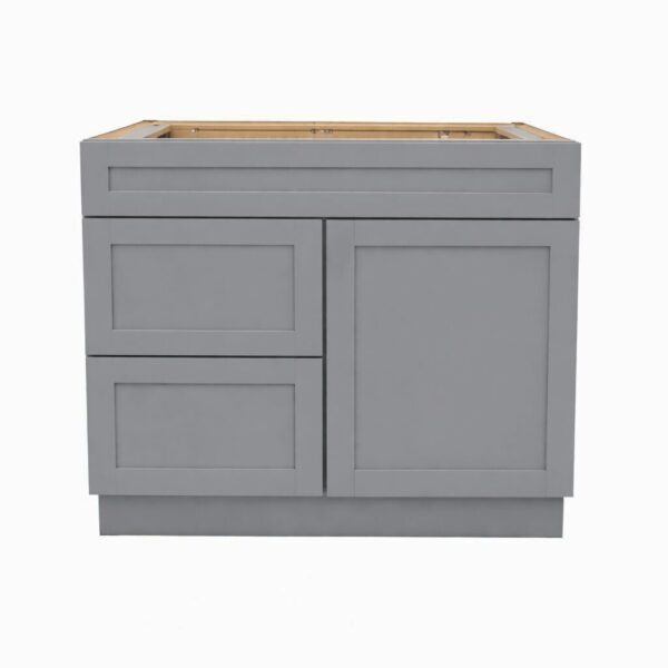 Shaker Gray 36 in. x 21 in. Vanity Cabinet Without Top