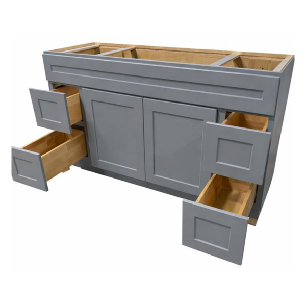 Shaker Gray 60 in. x 21 in. Vanity Cabinet Without Top