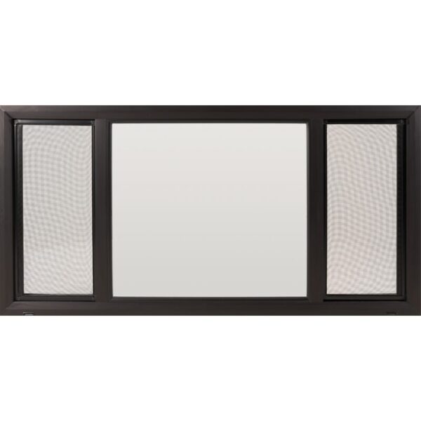 96"x48" 5000 Series Black Vinyl Double Slider Low-E Window