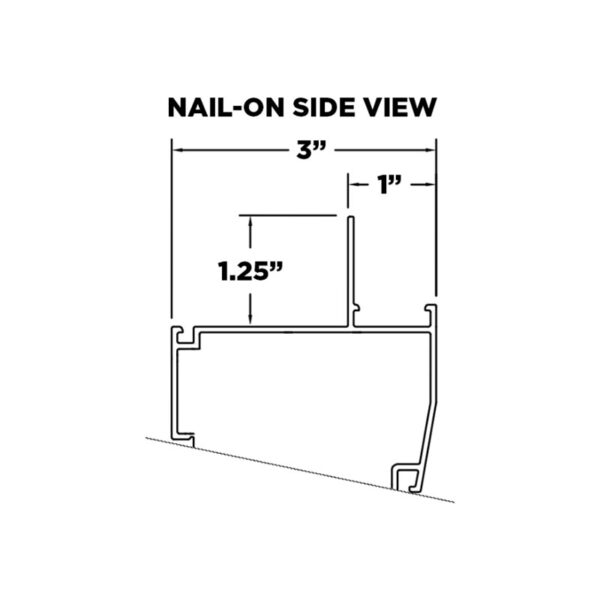 Nail on window side view