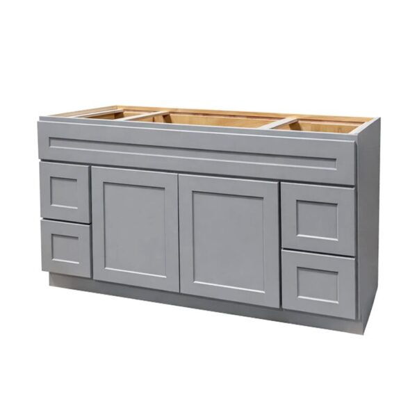 Shaker Gray Vanity Cabinet Without Top