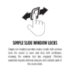 Slide window locks
