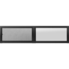 48"x12" 5000 Series Retrofit Black Vinyl Sliding Obscure Tempered Low-E Window