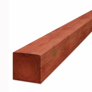 6 X 6 Red Pressure Treated lumber