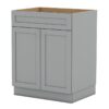 Shaker Gray Vanity Cabinet Without Top