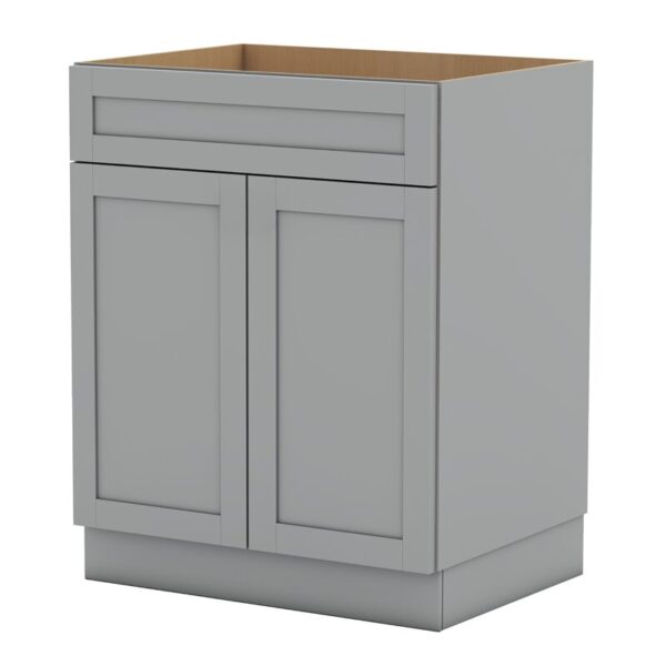 Shaker Gray Vanity Cabinet Without Top