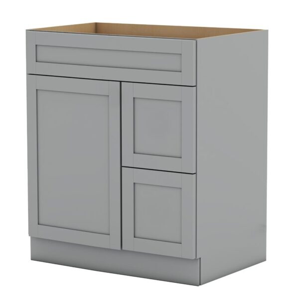 Shaker Gray Vanity Cabinet Without Top