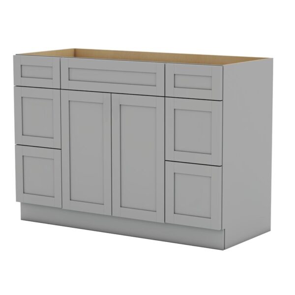 Shaker Gray Vanity Cabinet Without Top