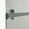 Chrome Frameless Fluted Glass Sliding Shower Door
