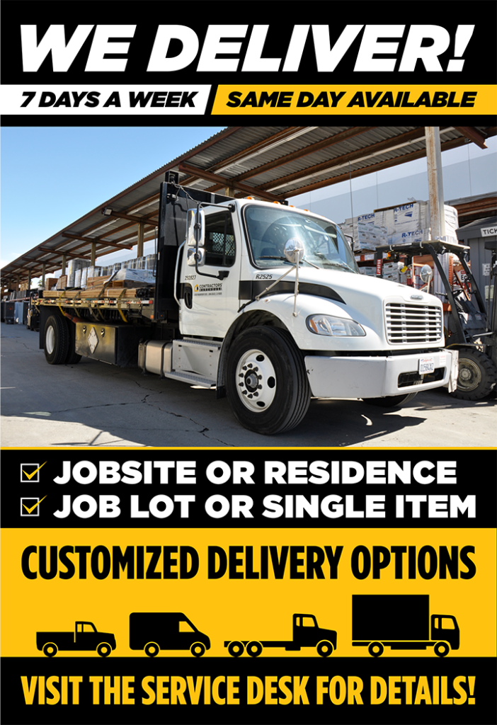 We deliver! 7 days a week. Picture of a delivery truck