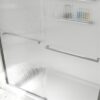 Chrome Frameless Fluted Glass Dual Sliding Shower Door