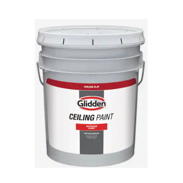 Five Gallon Glidden Ceiling Interior Flat White Paint