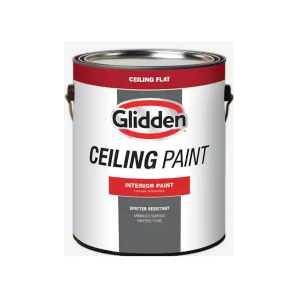 One Gallon Glidden Ceiling Interior Flat White Paint