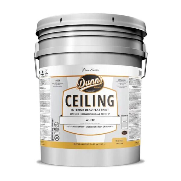 5 Gal Dunn’s Paints White SELECT Ceiling Interior Dead Flat Paint