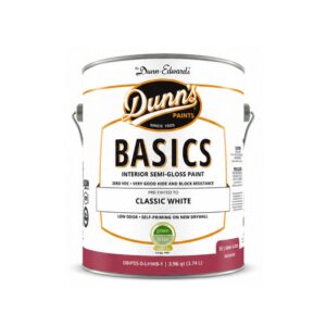 One Gallon Dunn's Semi-Gloss White Interior Paint